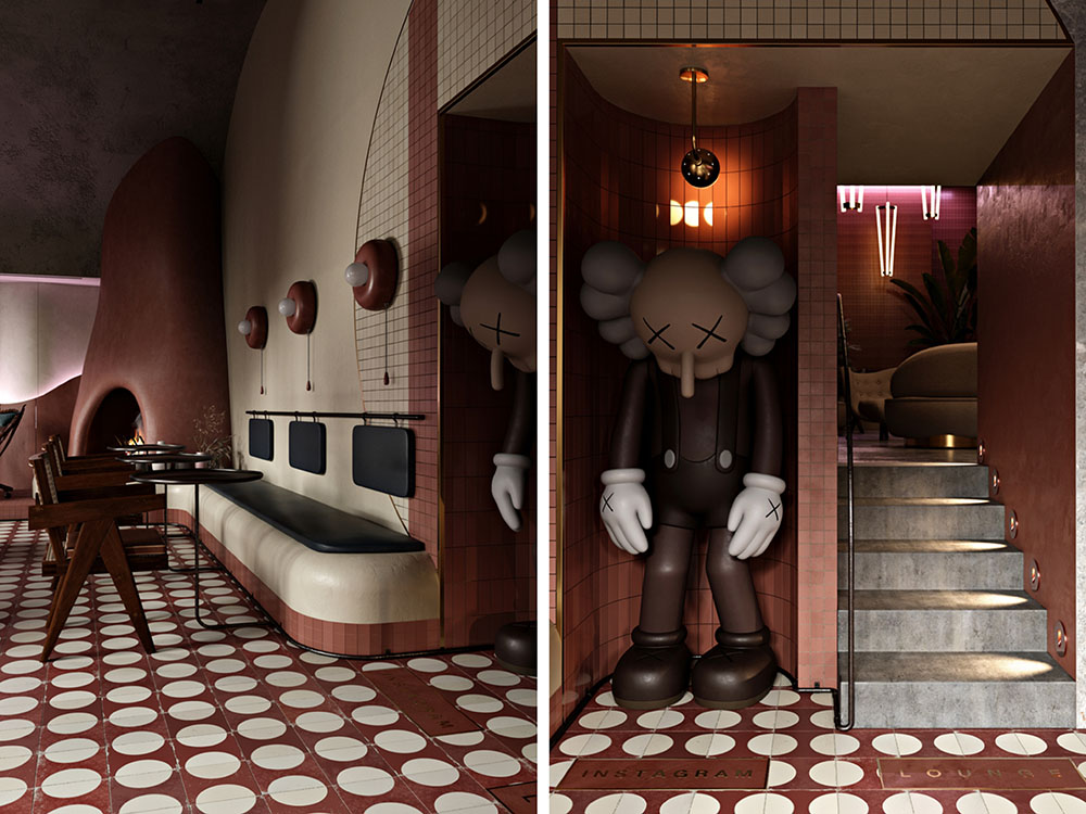 陶砖色调融入餐厅