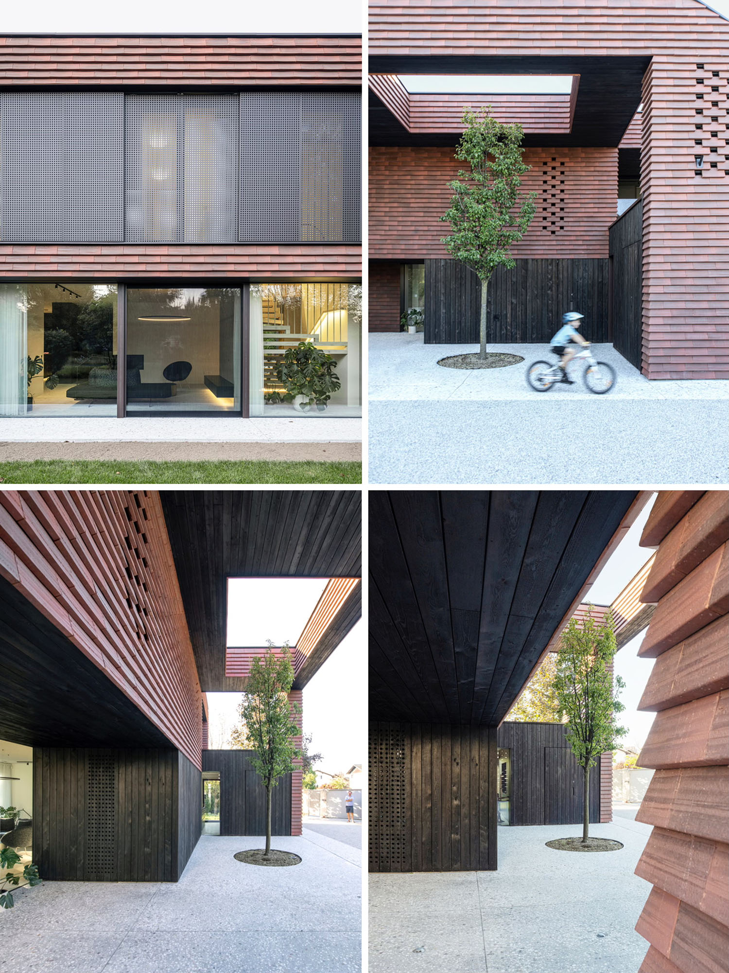 垂直与倾斜——陶土砖构建的宁静之居
