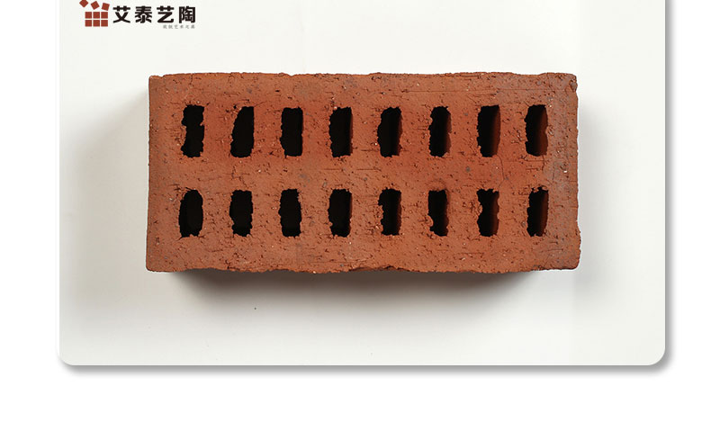 仿古陶土砖 红色手工面幕墙陶砖 长方形多孔庭院砖-ATWX636